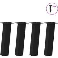 Berkfield Home Coffee Table Legs 4 pcs Black 30 cm Steel