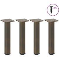 Berkfield Home Coffee Table Legs 4 pcs Natural Steel 30-32 cm Steel in Brown
