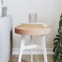 Table Top 30x4 cm Round Solid Wood Beech