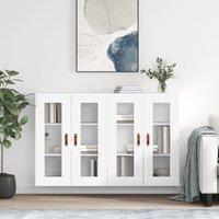 Berkfield Home Wall Mounted Cabinets 2 pcs White Engineered Wood
