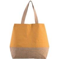 Kimood Canvas & Jute Shopper Bag in Pale Orange