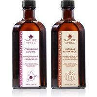Nature Spell Duo Elixir: Hyaluronic Acid & Pumpkin Hair Oils - The Harmony of in Brown
