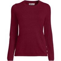Lands' End Women's Crew Neck Cashmere Jumper in Dark Red | Size: 14-16