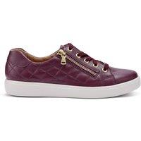Hotter Women's 'Wonder' Quilted Trainers in Dark Red | Size: 9