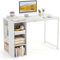 Costway 115 CM Computer Desk Modern Home Office Desk in White