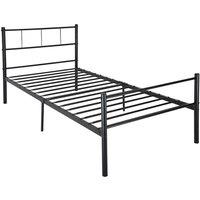 EONLION 3FT Single Metal Bed Frame, Modern Solid Bed Base in Black
