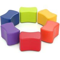 Costway 6-Piece Butterfly Stools Modular Soft Foam Seating Set