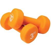Fitness Mad Dumbell Set Pack of 2 in Orange | Size: 3kg