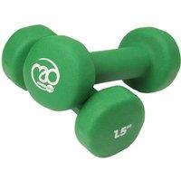 Fitness Mad Dumbell Set Pack of 2 in Green | Size: 1.5kg