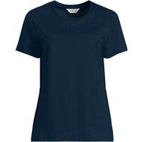 Lands' End Women's Supima Crew Neck T-Shirt in Dark Navy | Size: 14-16