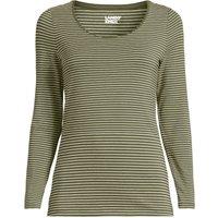 Lands' End Women's Cotton Modal Scoop Neck Top in Olive | Size: 20
