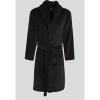 Steel & Jelly Men's Balham - Supersoft Fleece Dressing Gown in Charcoal | Size: Medium