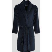 Steel & Jelly Men's Harlesden - Supersoft Fleece Dressing Gown in Navy | Size: Small