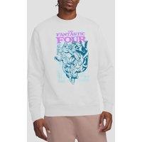 Marvel Fantastic Four Lineart Heroic First Family Sweatshirt, White | Size: Large