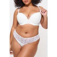 Ann Summers Women's Bridal Sexy Lace Padded Plunge Bra in White | Size: 42F