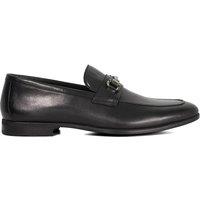 Dune London Men's Wide Fit 'Seymore' Leather Loafers in Black | Size: 11