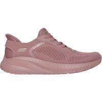 Skechers Women's Bobs Squad Chaos - Slip-Ins Engineered Knit Bungee Rose in Pink | Size: 7