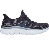 Skechers Women's Summits Plus - Mesh Bungee Glitter 3d Print Slip-Ins Charcoal /Silver | Size: 8