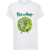 Rick & Morty Men's Portal T-Shirt in White | Size: Medium
