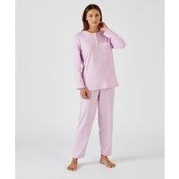 Damart Women's Cosy Pull-On Cotton Pyjamas For Comfortable Sleepwear in Pale Lilac | Size: Large