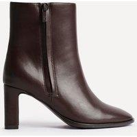 Linzi Women's Jonas Brown Faux Leather Block Heel Ankle Boot | Size: 5-Standard Fit