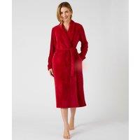 Damart Women's Ultra Soft Fleece Wrap Gown - Warm & Comfortable in Red | Size: Medium