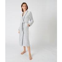 Damart Women's Ultra Soft Fleece Wrap Gown - Warm & Comfortable in Light Grey | Size: Small