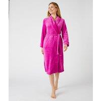 Damart Women's Ultra Soft Fleece Wrap Gown - Warm & Comfortable in Dark Pink | Size: 2XL