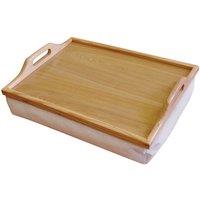 Loops Laminated Wooden Lap Tray with Built in Cushion - 80 x 400 x 302mm - Easy Clean