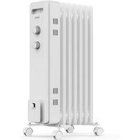 VonHaus 7 Fin Oil Filled Radiator 1500W in White