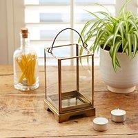 Paper High Antique Brass Candle Lantern in Copper | Size: Small