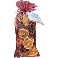 Milford Collection Cinnamon Cones & Fruits Christmas Fragrance Bag 250g in Red