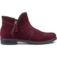 Hotter Women's 'Ludlow' Ankle Boots in Maroon | Size: 4.5