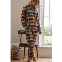 British Boxers Women's 'Edinburgh' Check Brushed Cotton Pyjama Set | Size: 2XL