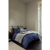 CHRISTY 400TC Luxury Cotton Sateen Plain Dye Duvet Cover Sets in Navy | Size: King