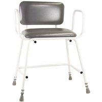 Loops Bariatric Perching Stool - Arms & Padded Backrest - Adjustable Height