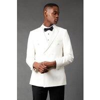 Burton Men's White Double Breasted Tuxedo Jacket | Size: 46R