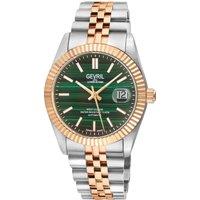 Gevril Men's West Village, Swiss Automatic Watch, Green Malachite Dial, 316L Stainless Steel, & Sapphire Crystal
