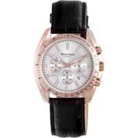 Rudiger Men's Dresden Rose Gold Stainless Steel Quartz Watch in Black