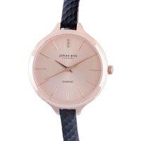 Johan Eric Herlev Slim Women's Gold Watch in Black