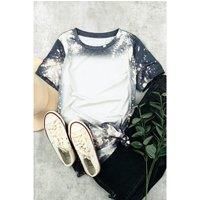 Azura Exchange Women's Multicolor Tie Dye Bleached Round Neck Short Sleeve T-Shirt Tops | Size: 14