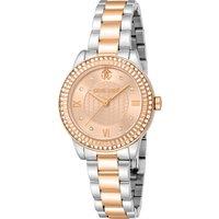 Roberto Cavalli Women's Women Stainless Steel Two Tone Silver & Rose Gold Color Watch
