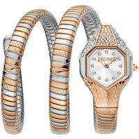 Just Cavalli Women's Snake 316L Stainless Steel White Two Tone Watch