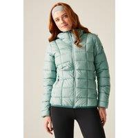 Regatta Women's Asper Hooded Water-Repellent Insulating Padded Jacket in Green | Size: 8