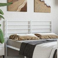 Berkfield Home Metal Headboard White 135 cm