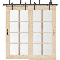 Berkfield Home Sliding Door Hardware Kit 213, 5 cm Steel Black