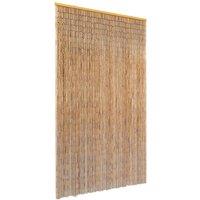 Berkfield Home Insect Door Curtain Bamboo 120x220 cm in Brown