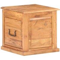 Berkfield Home Chest 40x40x40 cm Solid Acacia Wood in Brown | Size: 40 x 40 x 40 cm