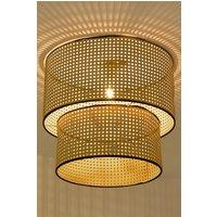 Rattan-Woven Pendant Light