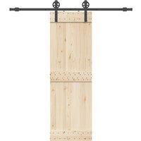 Berkfield Home Sliding Door Hardware Kit 200 cm Steel Black